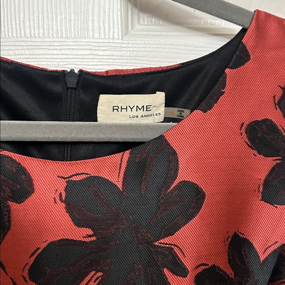 NWT Rhyme Floral Sleeveless Dress in Burgundy and Black - Picture 4 of 6